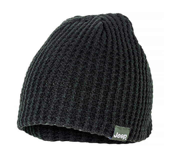 Чоловіча Шапка JEEP REVERSIBLE TRICOT HAT J22W Чорний One size (O102597-B964)