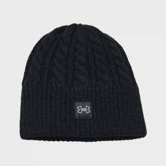 Шапка UA Halftime Cable Knit Beanie чорний Жін OSFM 1379995-001