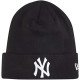 Шапка New Era Mlb Essential Cuff Чорний One Size (7d12122728)