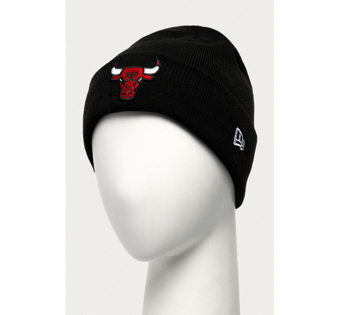 Шапка New Era ZIMOWA ESSENTIAL CUFF KNIT BULLS Чорний One Size (7d12156075)