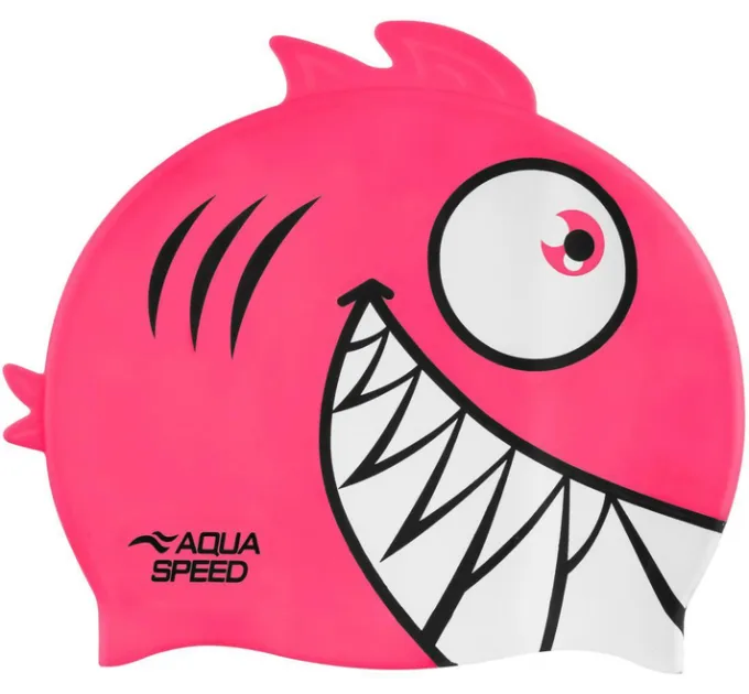 Шапочка для плавання Aqua Speed ZOO Pirana Піранья дитяча Рожевий OSFM (246-03)