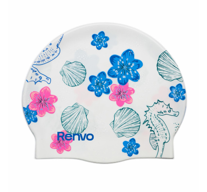 Доросла шапочка для плавання Renvo Kerio Shells Білий Уні OSFM (2SC150-0304)