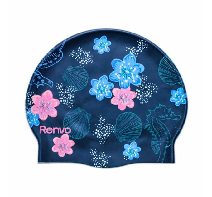 Доросла шапочка для плавання Renvo Kerio Shells Синій Уні OSFM (2SC150-0406)