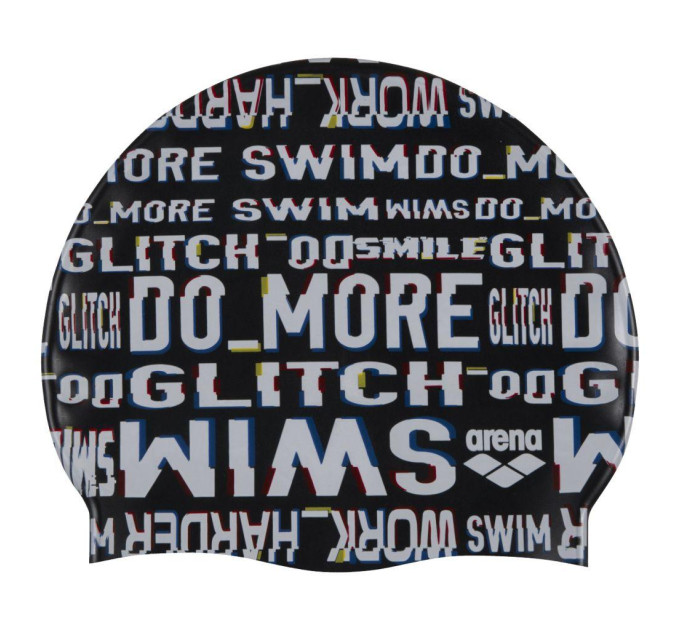 Шапка для плавання Arena PRINT JR чорний Діт OSFM 94171-220