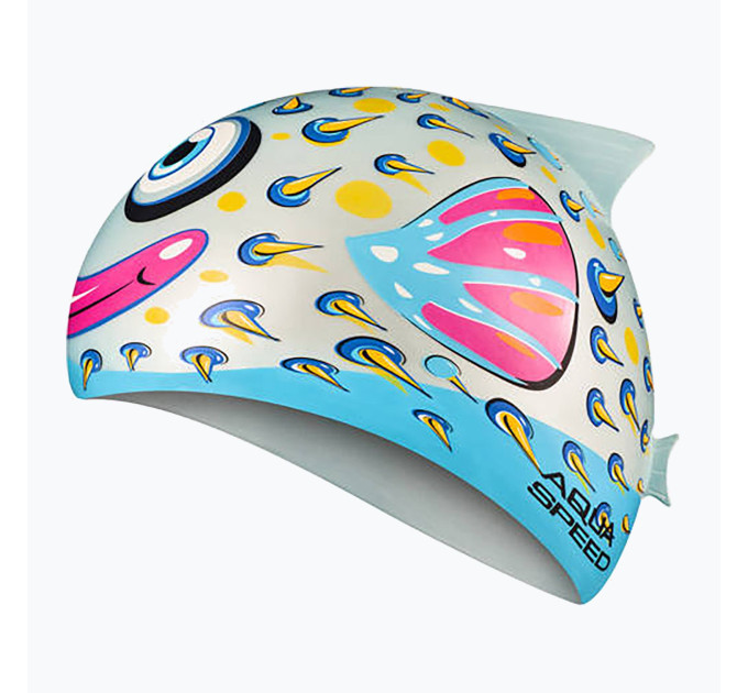 Шапка для плавання Aqua Speed ZOO FISH 8691 (115-02-fish) сірий Діт OSFM (5908217686916)