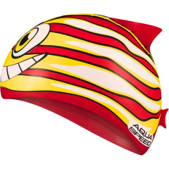 Шапка для плавання Aqua Speed ZOO FISH 8694 (115-31-fish) Червоно-жовтий з білим (5908217686947)