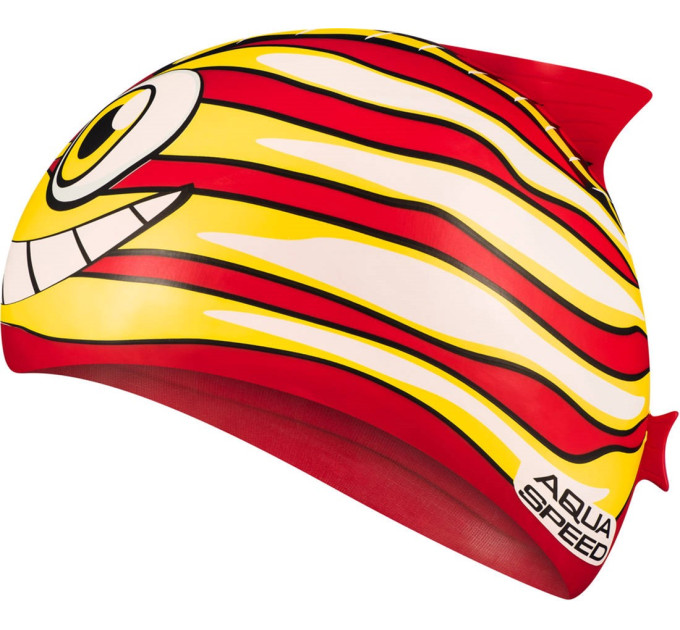 Шапка для плавання Aqua Speed ZOO FISH 8694 (115-31-fish) Червоно-жовтий з білим (5908217686947) Шапка для плавання Aqua Speed ZOO FISH 8694 (115-31-fish) Червоно-жовтий з білим (5908217686947)