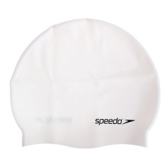 Дитяча шапочка для плавання Speedo FLAT SILCONE CAP TEAM JU Білий One Size (8-709931959-4)