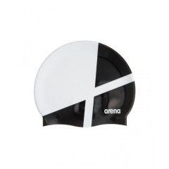 Шапка для плавання Arena ICONS TEAM STRIPE CAP білий, чорний Уні OFSM 001463-120