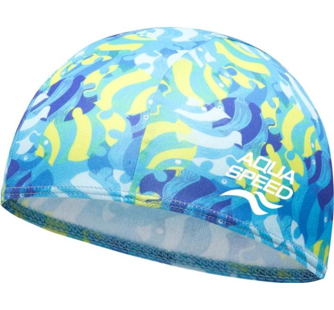 Шапка для плавання Aqua Speed BABY CAP PRINT 61717 блакитний, жовтий Діт One Size 756-02
