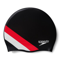 Шапка для плавання Speedo REV MOUD SILC CAP AU чорний, червоний Діт OSFM 8-0933714662