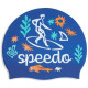 Шапка для плавання Speedo SLOGAN PRT CAP JU/JF/JM синій Діт OSFM 8-0838616700