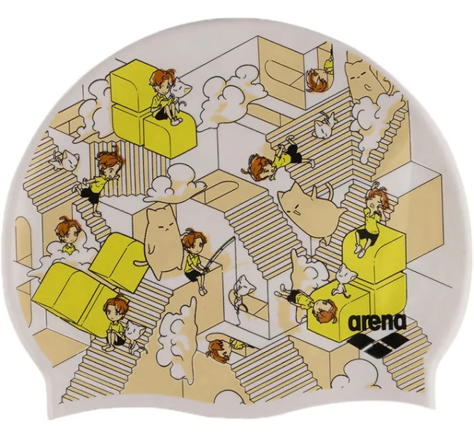 Дитяча Шапка для плавання Arena PRINT JR Мультіколор OSFM (94171-237)