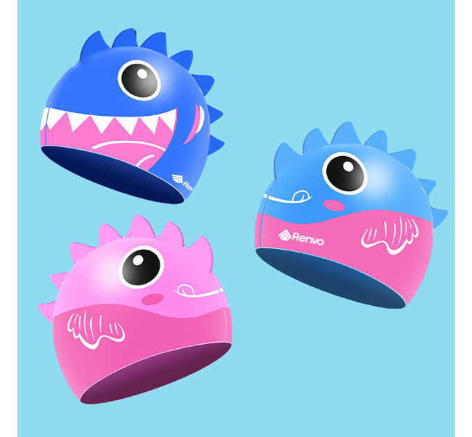 Дитяча Шапочка для плавання Renvo Sentani JR Блакитний, Рожевий OSFM (1SC300-56)