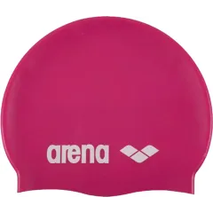 Шапка для плавання Arena CLASSIC SILICONE Фуксія, Білий Уні OSFM (91662-091)