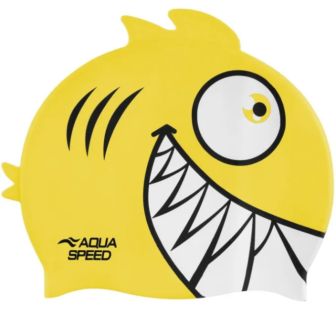 Шапочка для плавання Aqua Speed ZOO Pirana Піранья дитяча Жовтий OSFM (246-18)