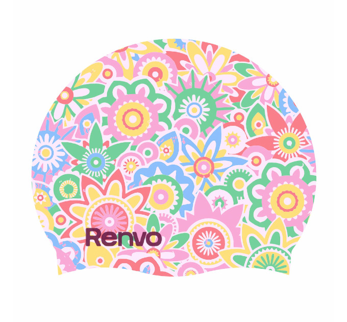 Доросла шапочка для плавання Renvo Kerio Flowers Різнокольоровий Уні OSFM (2SC150-0508)
