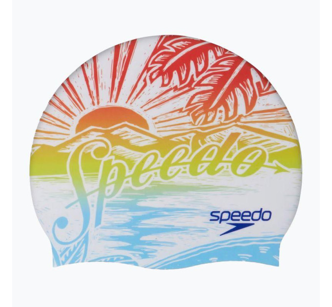 Шапка для плавання Speedo SLOGAN PRT CAP AU/AF/AM Різнокольоровий One Size (8-0838517394)