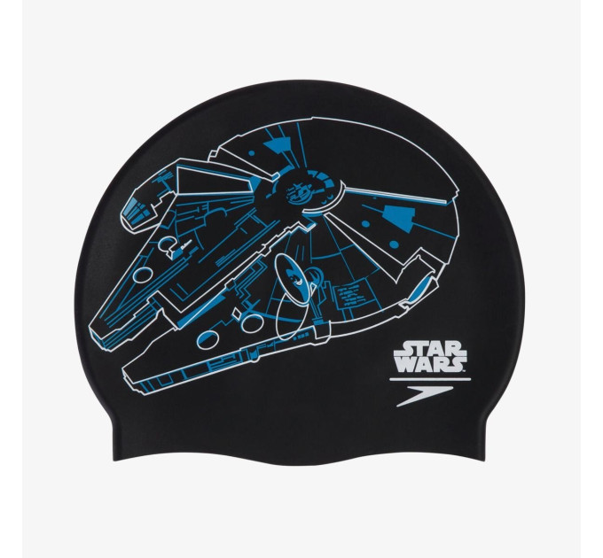 Шапка для плавання Speedo MILLENIUM FALCON SLOGAN PRT CAP чорний Уні OSFM 5053744485225 Шапка для плавання Speedo MILLENIUM FALCON SLOGAN PRT CAP чорний Уні OSFM 5053744485225