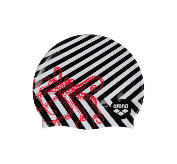 Шапка для плавання Arena PRINT 2 чорний, білий Уні OSFM 1E368-234