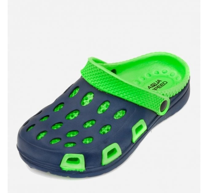 Крокси Aqua Speed SILVI 6928 синій, зелений Діт 25 5908217669285