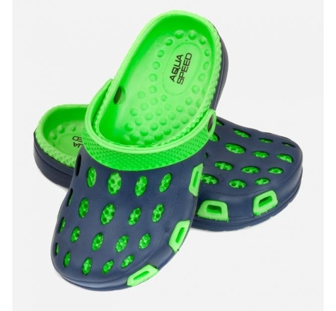 Крокси Aqua Speed SILVI 6928 синій, зелений Діт 25 5908217669285