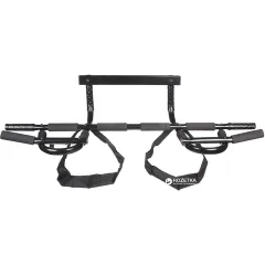 Турнiк для підтягування LiveUP CHIN-UP BAR WITH ARM STRAP чорний 112х28х10см LS3153A