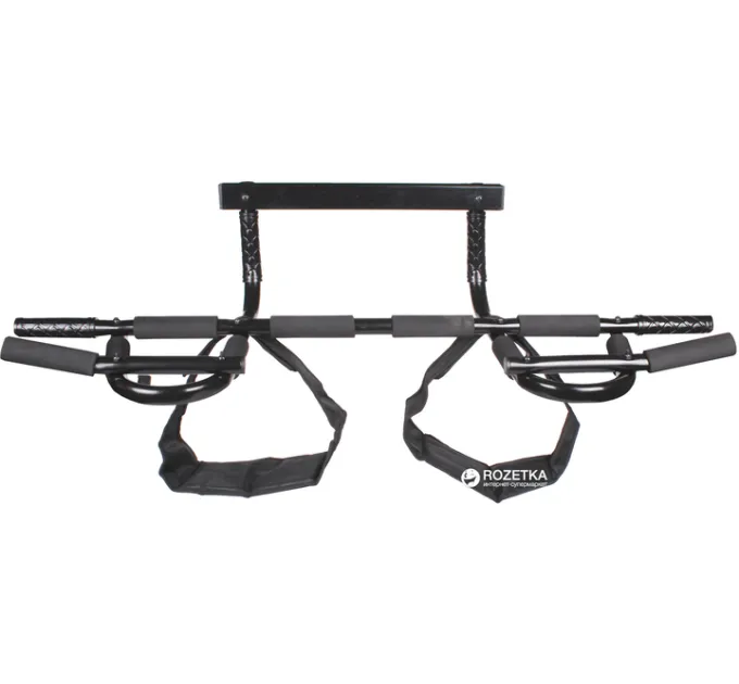 Турнiк для підтягування LiveUP CHIN-UP BAR WITH ARM STRAP чорний 112х28х10см LS3153A