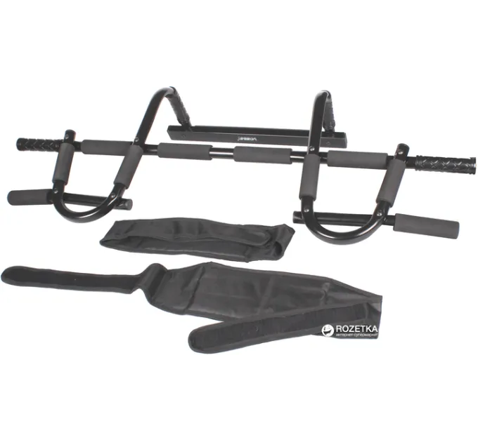 Турнiк для підтягування LiveUP CHIN-UP BAR WITH ARM STRAP чорний 112х28х10см LS3153A