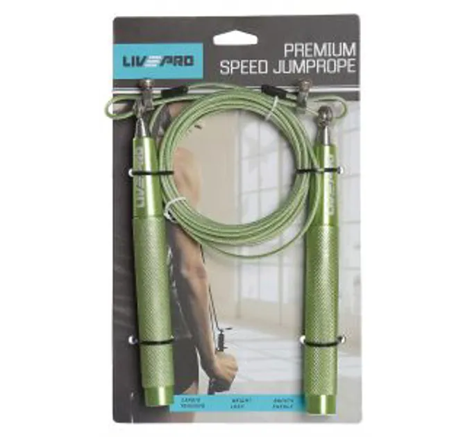 Скакалка швидкісна SPEED JUMPROPE Зелений 185гр (LP8283)