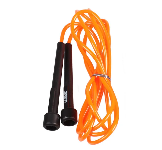 Скакалка в тубусі PVC JUMP ROPE Чорний Помаранчевий 275x0.5см (LS3115-o)