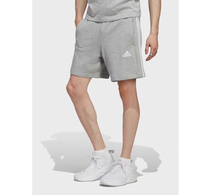 Чоловічі Шорти Adidas Essentials French Terry 3-Stripes Shorts Сірий XL (7dIC9437 XL)