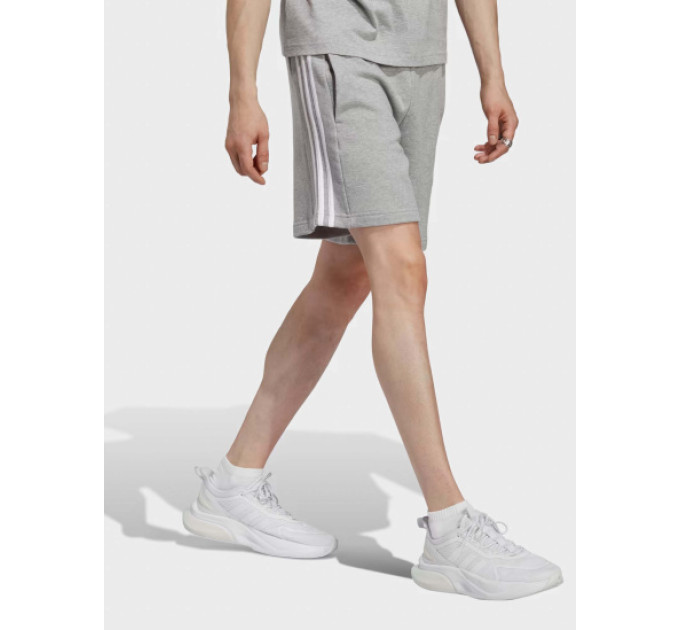 Чоловічі Шорти Adidas Essentials French Terry 3-Stripes Shorts Сірий XL (7dIC9437 XL)