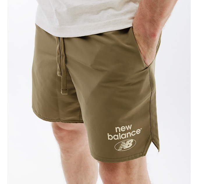 Чоловічі Шорти New Balance Essentials Reimagined Woven Хакі L (7dMS31519CGN L)