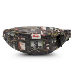 Сумка на пояс Nike Jordan JAM BOROUGH GFX CROSSBODY BAG 2L чорний, сірий Чол 27 x 14 x 12 cм MA9065-K90