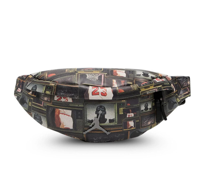 Сумка на пояс Nike Jordan JAM BOROUGH GFX CROSSBODY BAG 2L чорний, сірий Чол 27 x 14 x 12 cм MA9065-K90