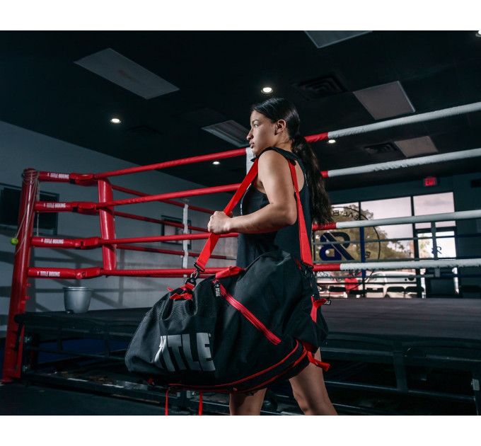 Спортивна сумка TITLE Boxing Champion Sport Bag/Backpack Black/Red
