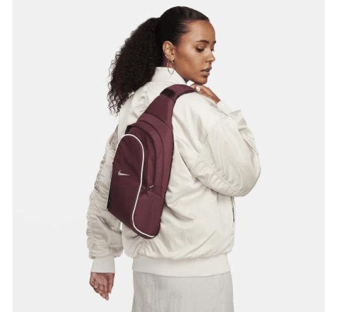 Сумка через плече Nike NK NSW ESSNTL SLING BG-MTL PLL 8L Бордовий 44,5x22x10 см (FB2851-681)