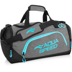 Cумка Aqua Speed Duffel bag L 60150 Сірий, Блакитний 55x26x30см (141-34)