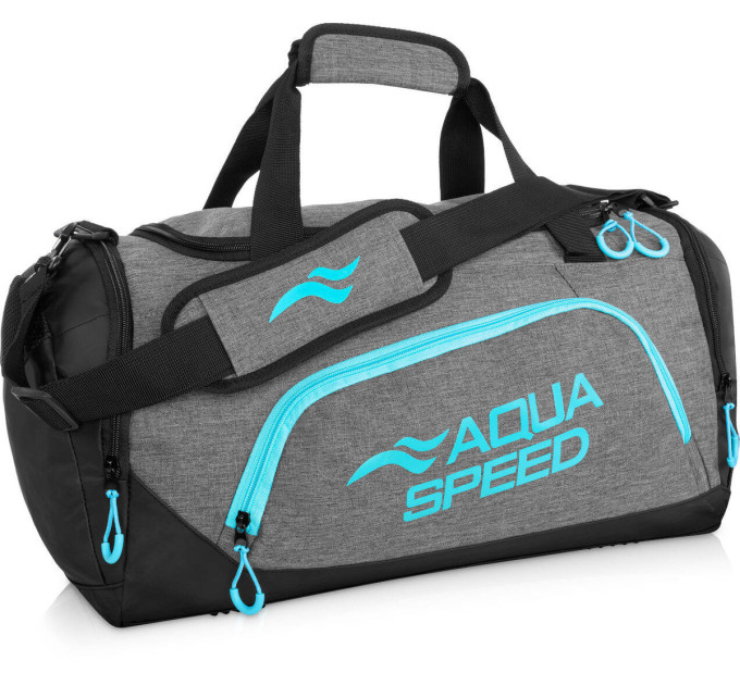 Cумка Aqua Speed Duffel bag L 60150 Сірий, Блакитний 55x26x30см (141-34)