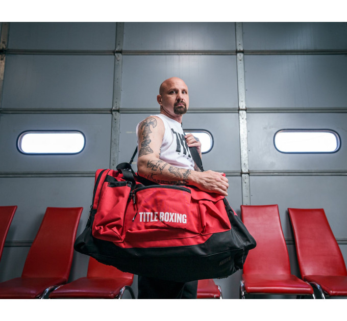 Спортивна сумка TITLE Boxing Deluxe Gear Bag Red (70л.)