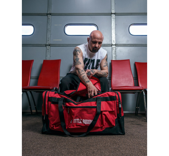 Спортивна сумка TITLE Boxing Deluxe Gear Bag Red (70л.)