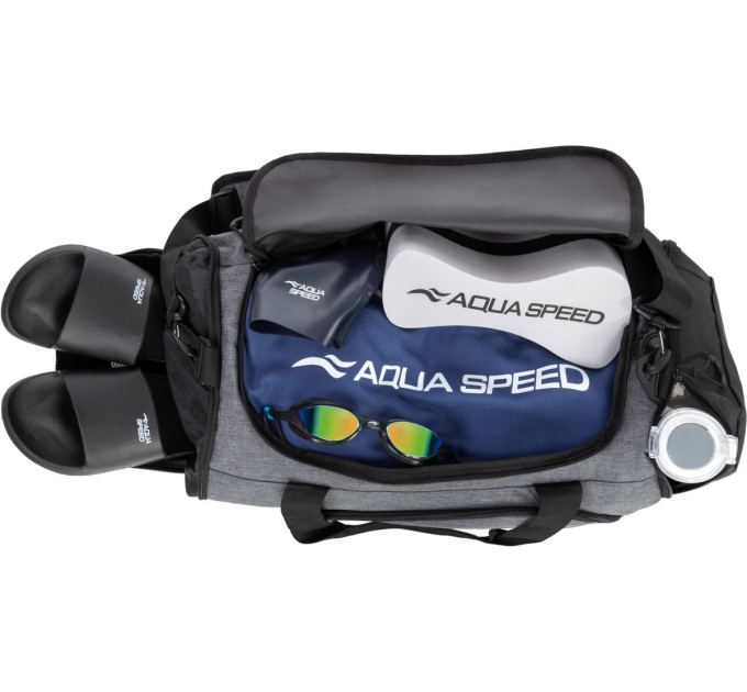 Cумка Aqua Speed Duffel bag L 60151 Сірий, Чорний 55x26x30см (141-37)