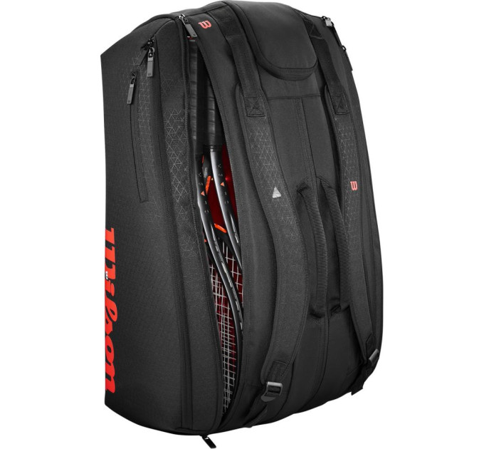 Чохол Wilson CLASH V3 15PK RACQUET BAG BLACK/INFRARED Чорний 76 x 34 x 45 см (WR8038201001)