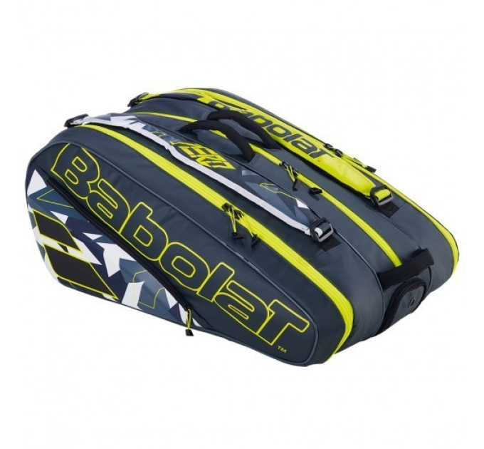 Чохол Babolat RH X 12 Pure Aero GREY/YELLOW/WHITE 751221/370 Чохол Babolat RH X 12 Pure Aero GREY/YELLOW/WHITE 751221/370