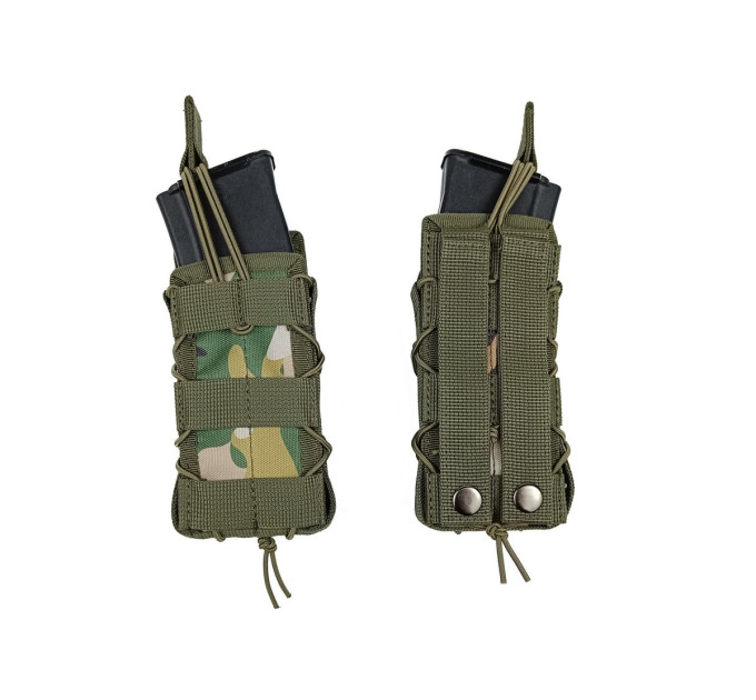 Підсумок під магазин АК/РПК одинарний відкритий мультикам (MOLLE, підсумок на розгрузку, жилет, РПС)