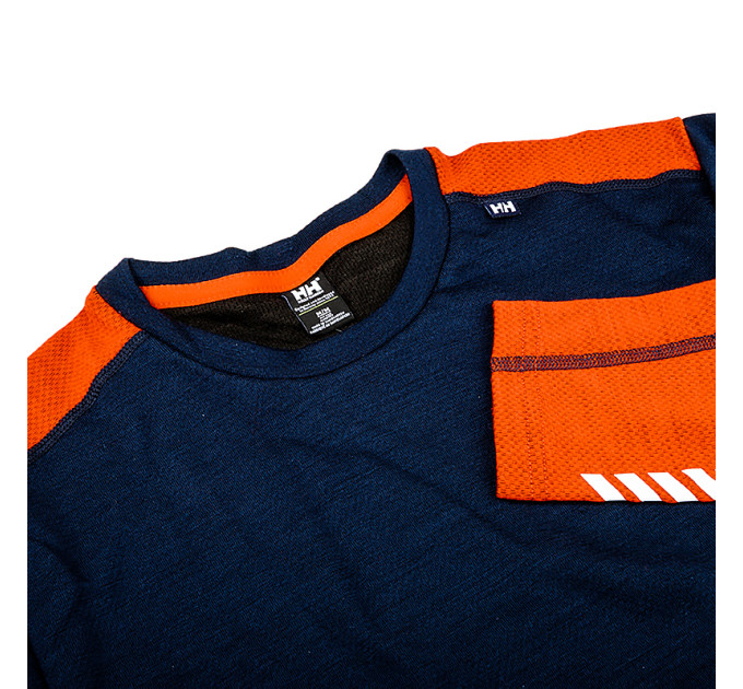 Чоловіча Термокофта HELLY HANSEN LIFA MERINO MIDWEIGHT CREW Синій L (7d49364-598 L)