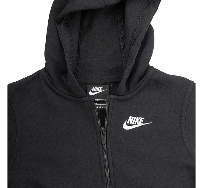 Дитяча Толстовка Nike B NSW HOODIE FZ CLUB Чорний 122-128 (7dBV3699-010 122-128)