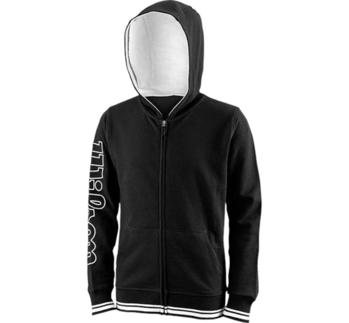 Дитяча Толстовка Wilson TEAM II FZ HOODY Y Чорний 128-140 (WRA796701 128-140)