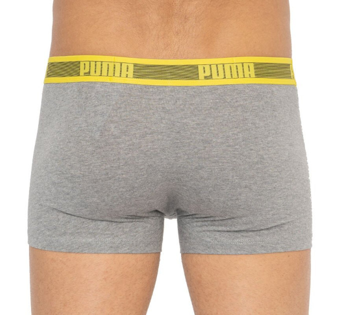 Труси-боксери Puma Worldhood Stripe Trunk 2-pack XL gray/yellow 501004001-020